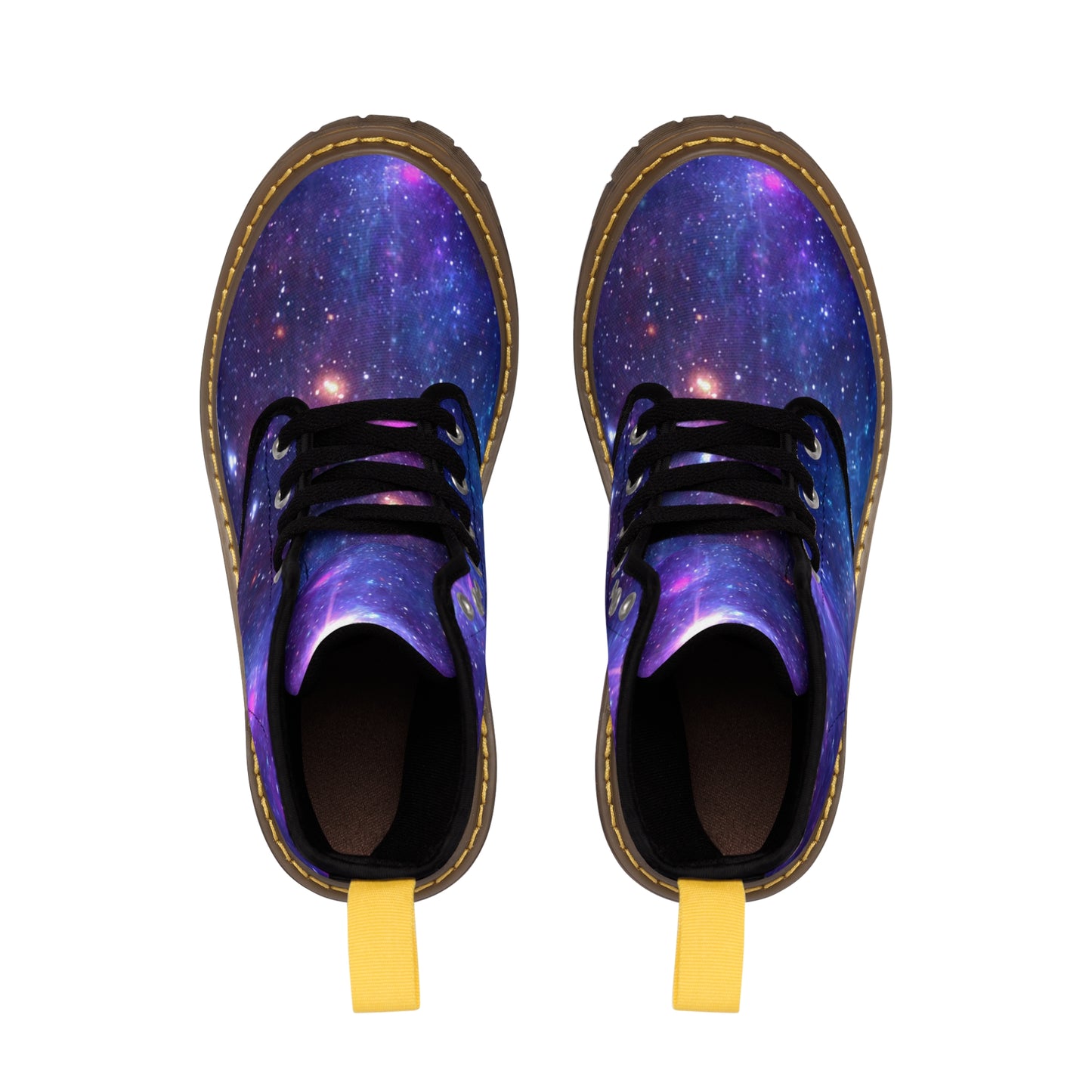 Purple Beyond the Stars Outer Space Out of this World Women's Canvas Boots