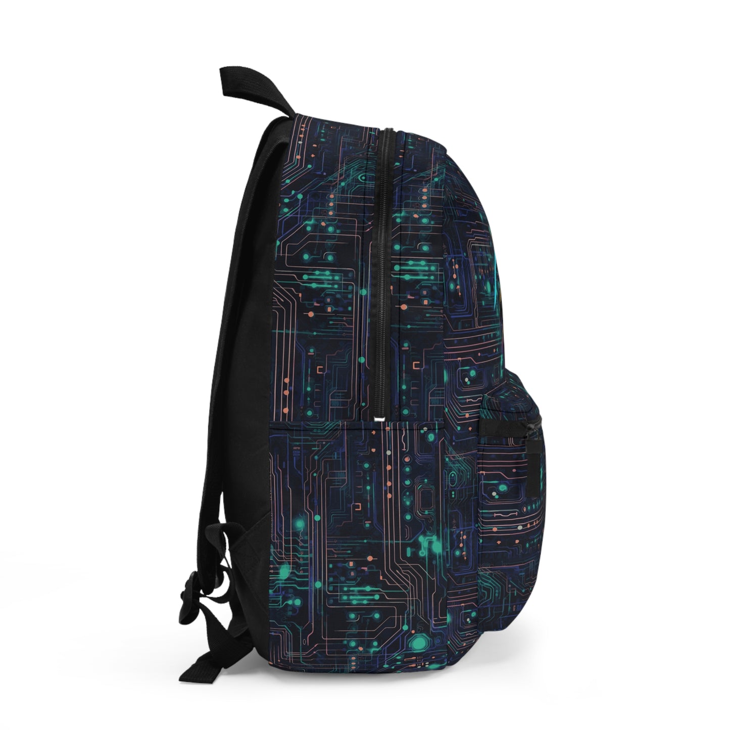 Cyberpunk Fusion: Neon Circuit Board All Over Print Backpack