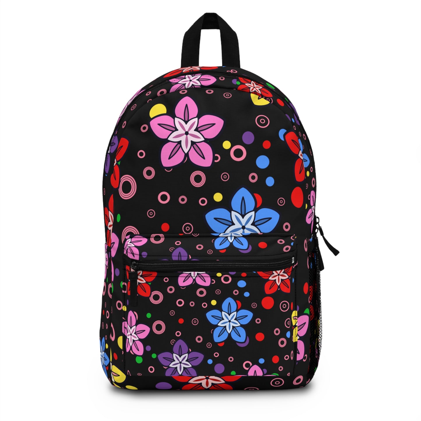 Retro Colorful Flowers All over Back to School Backpack