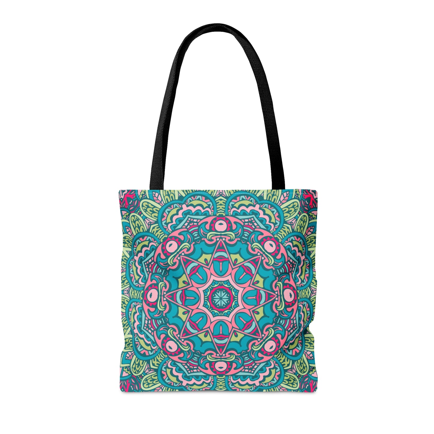 Green and Blue Boho Vibes Tote Bag - AOP Design for Stylish Carrying