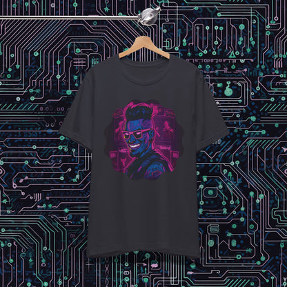 The Future is now Cyber Punk Guy Unisex Jersey Short Sleeve Tee