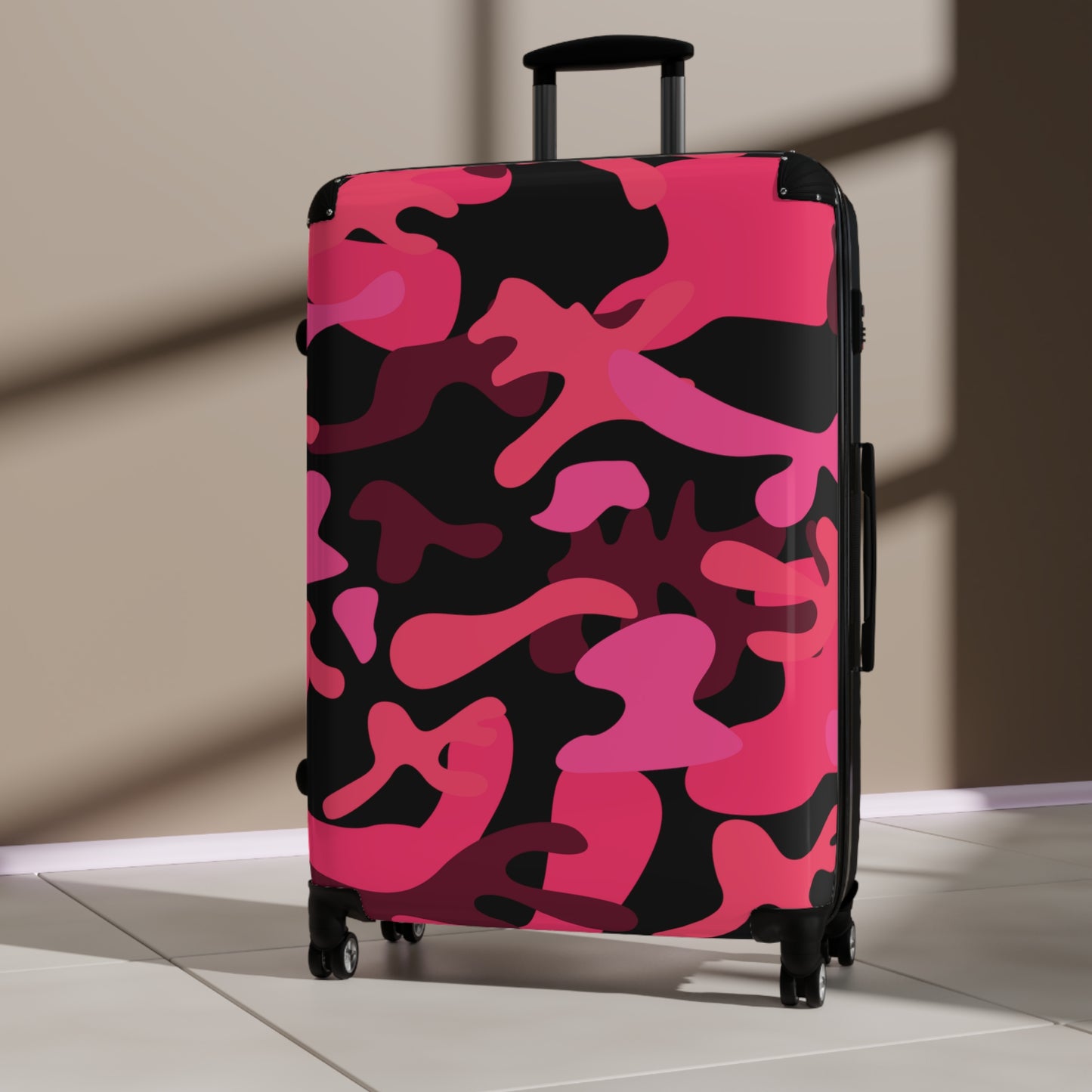 Colorful Pink Camo Suitcase