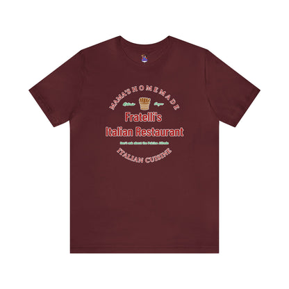 Fratelli's Italian Restaurant Unisex Jersey Short Sleeve Tee Fratelli's Goonies Pirate's Pasta-Lover Apparel Goonies Nostalgia Wear