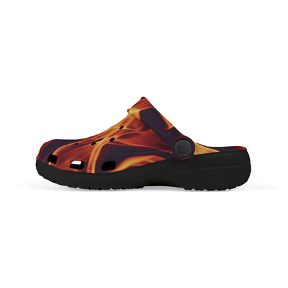 Kids Flame-Pattern, Fun Kids Footwear, Summer Clogs, Outdoor Slip-Ons, Unique Play Shoes, Birthday Gift Idea