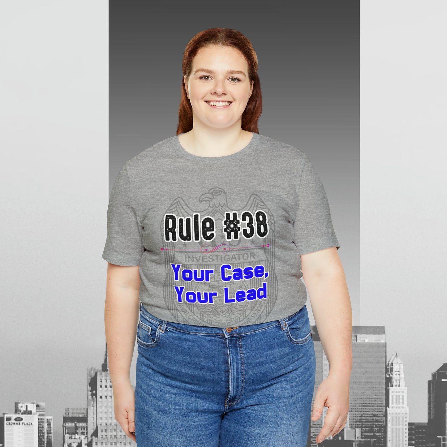 Rules of Gibbs #38 Your Case, Your Lead Unisex Jersey Short Sleeve Tee