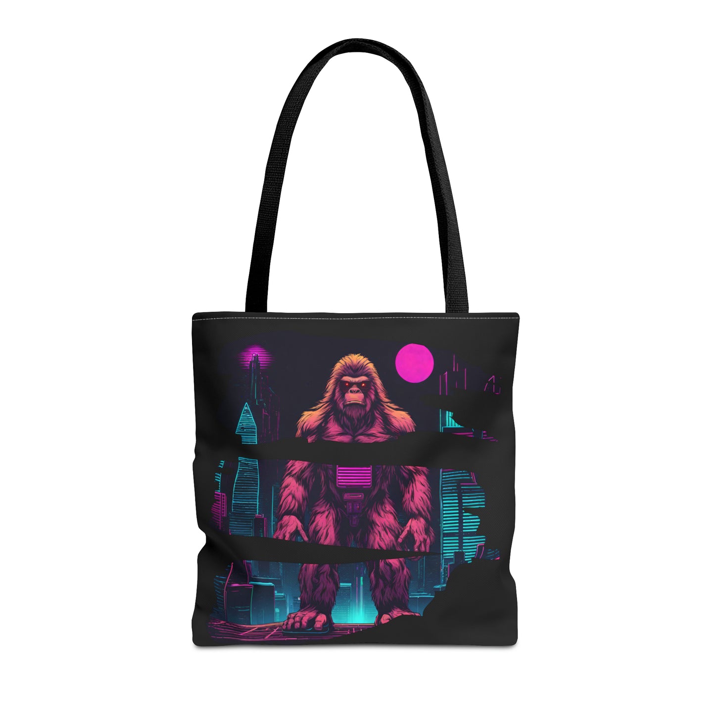 Bigfoot in a Cyber City AOP Tote Bag