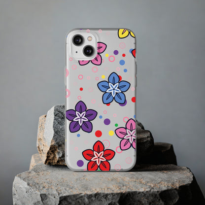 Retro Colorful Flowers Flexi Cases for IPhone and Samsung