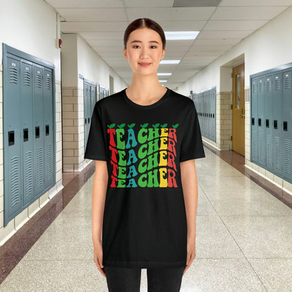 Colorful Teacher Unisex Jersey Short Sleeve Tee