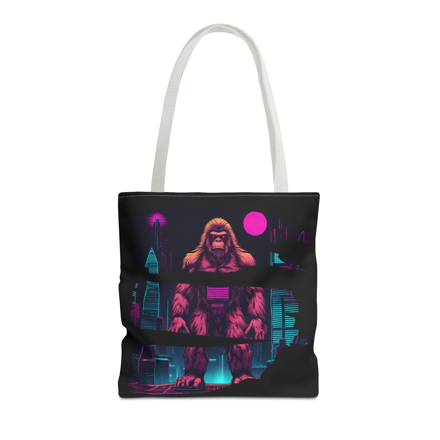 Bigfoot in a Cyber City AOP Tote Bag