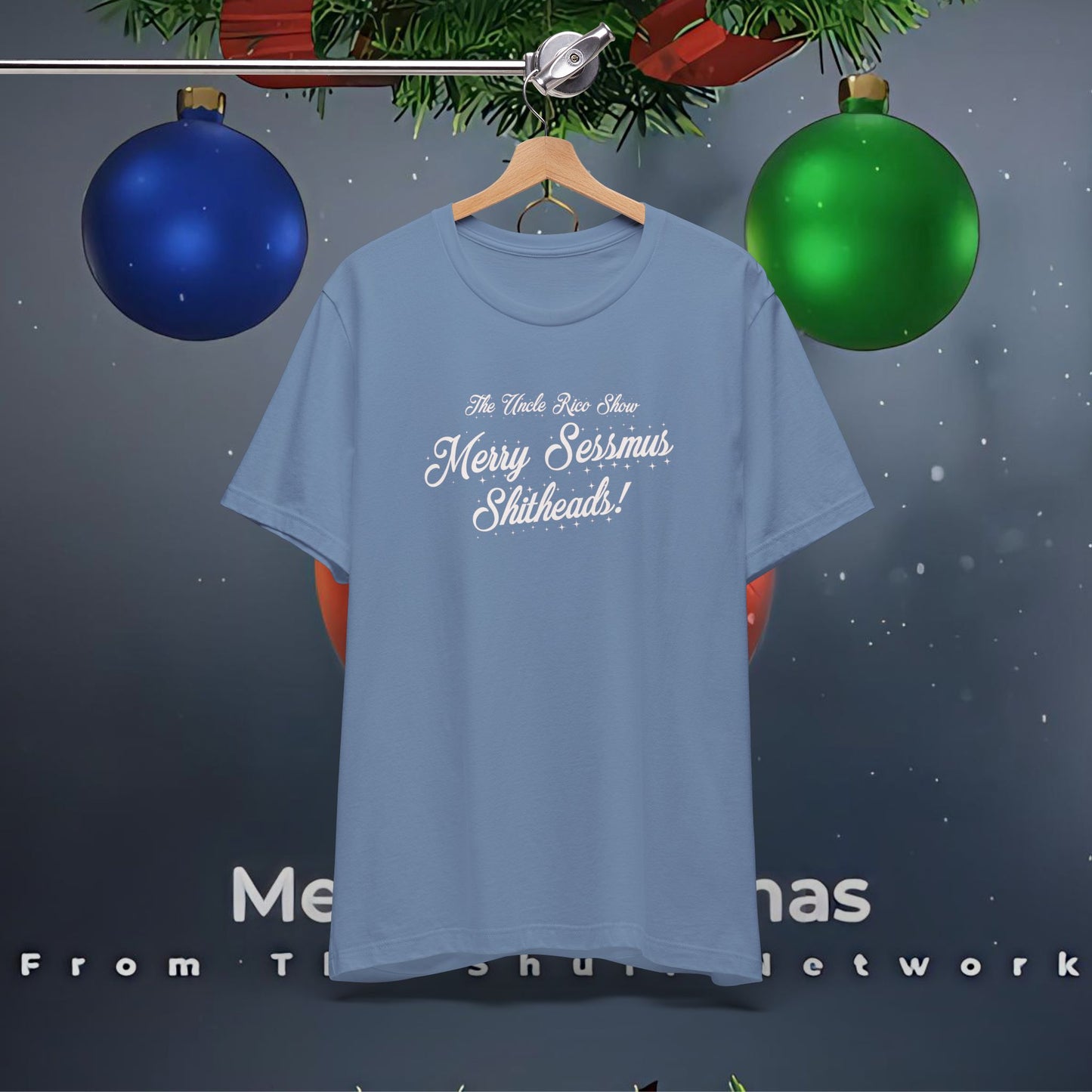 Special Holiday Edition Uncle Rico Show Merry Sessmas Sh!theads! Unisex Jersey Tee