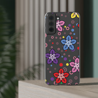 Retro Colorful Flowers Flexi Cases for IPhone and Samsung