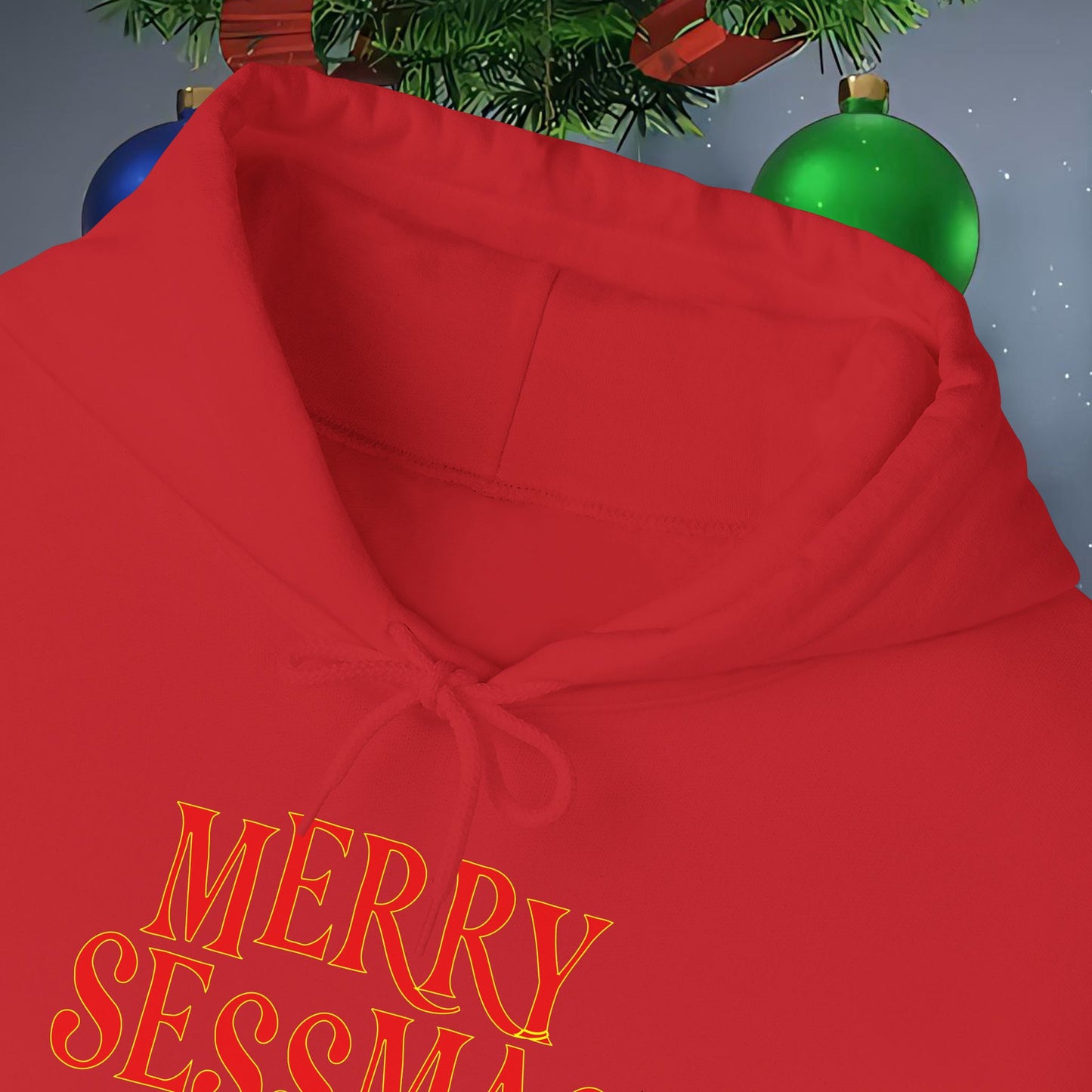 Merry Sessmas Hoodie – Festive "Skol" Holiday Graphic Sweatshirt