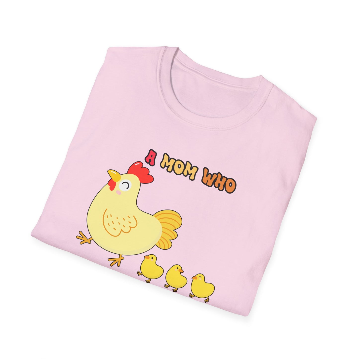 A Mom who loves her chicken nuggets Unisex Softstyle T-Shirt ChickenMomma  mother's day gift mom, aunt, grandma, wife