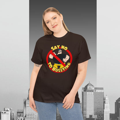 Popeye-Inspired 'Say No to Bullying' T-Shirt - Unisex Gildan 5000 Heavy Tee with Bluto Design