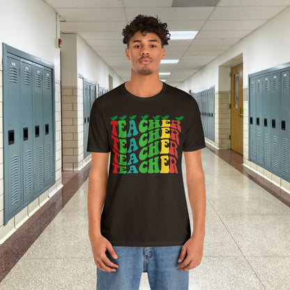 Colorful Teacher Unisex Jersey Short Sleeve Tee