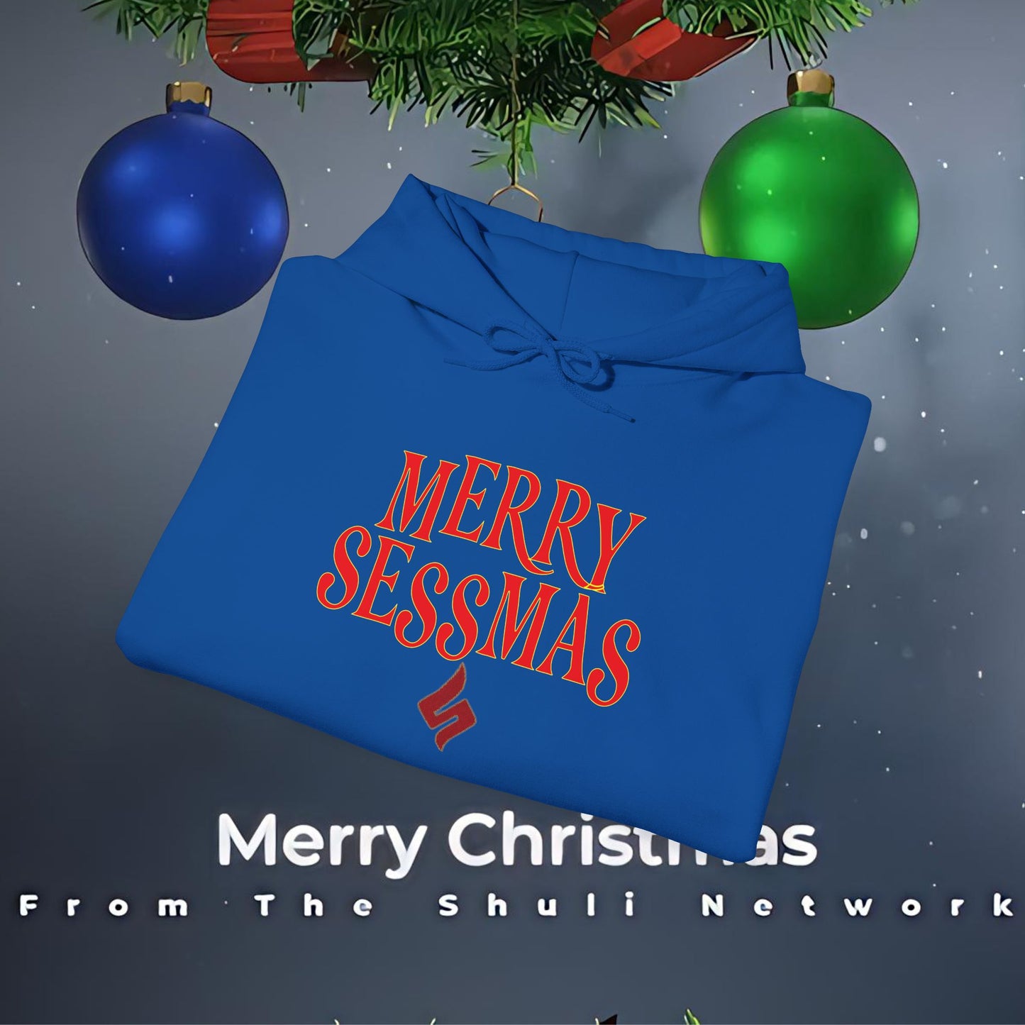 Merry Sessmas Hoodie – Festive "Skol" Holiday Graphic Sweatshirt