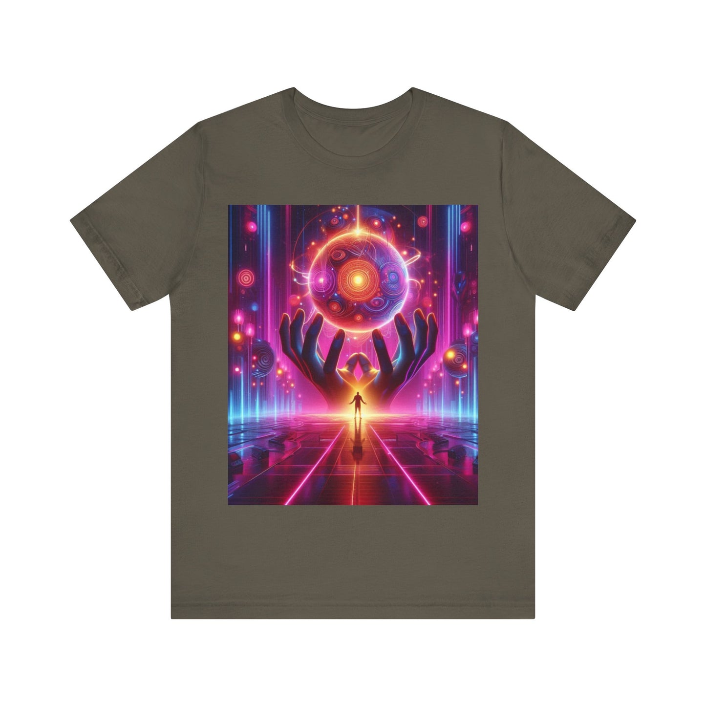 Neon Pathways Unisex Tee: Embrace the Future Unisex Jersey Short Sleeve Tee