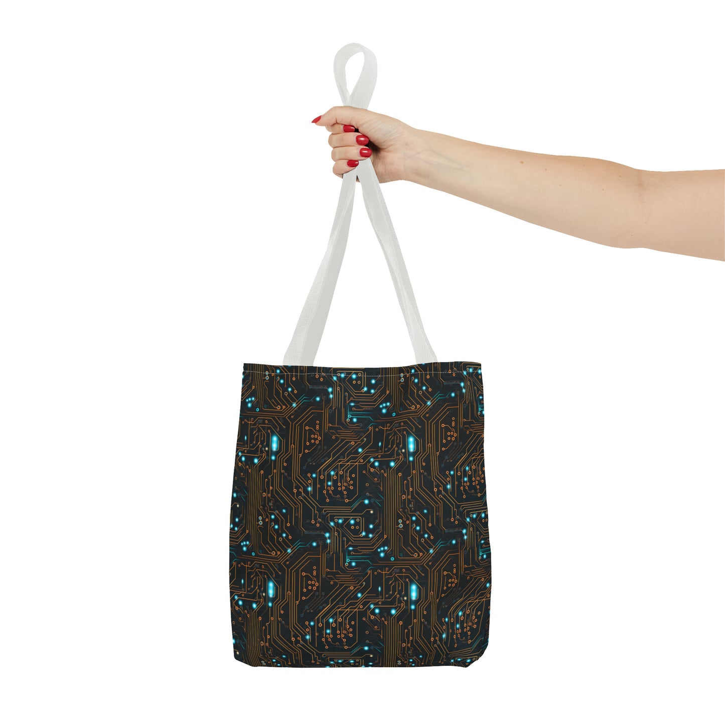 Golden Circuit Board AOP Tote Bag