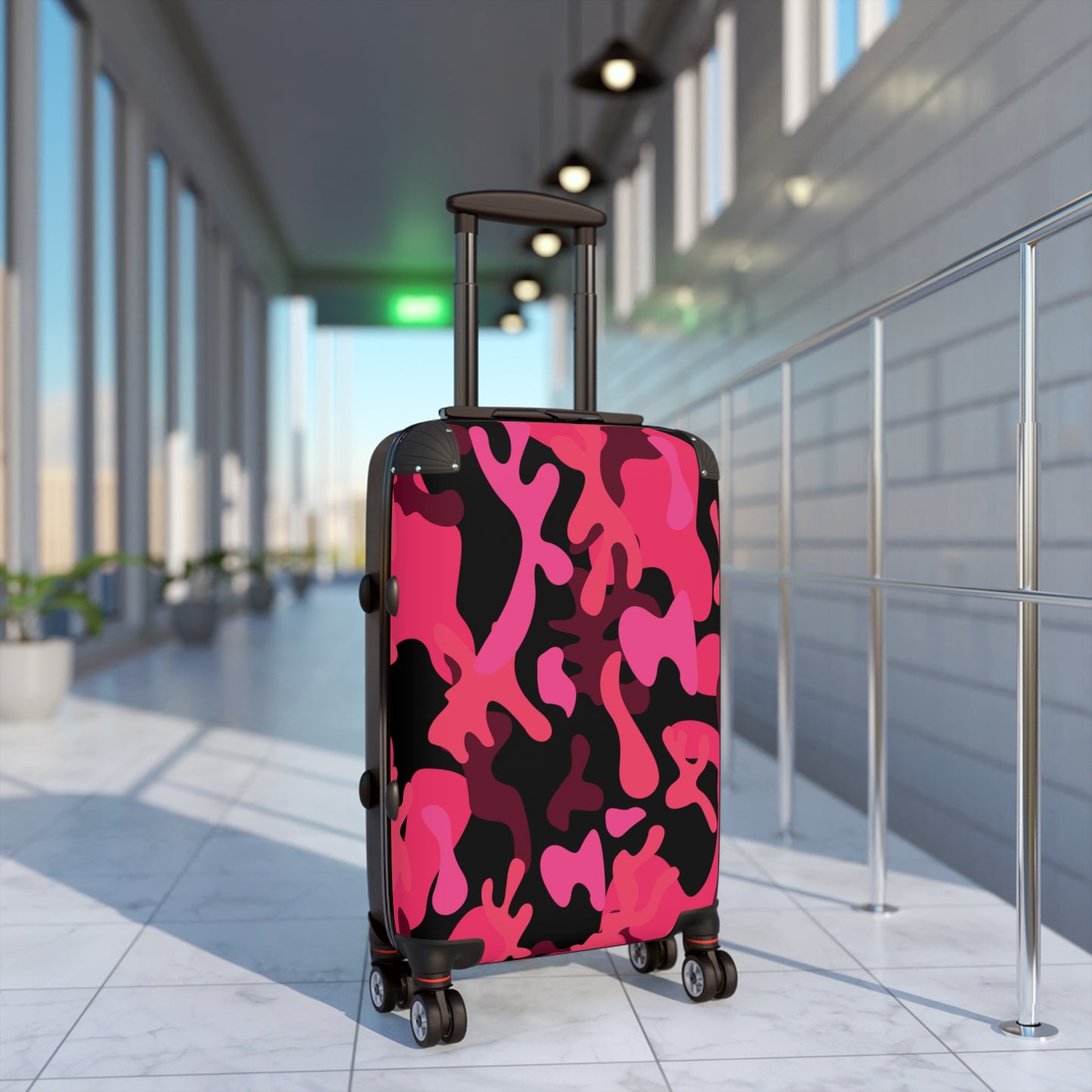 Colorful Pink Camo Suitcase