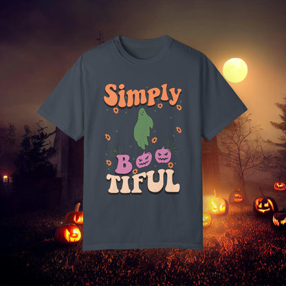 Simply Bootiful Retro Groovy Halloween Unisex Garment-Dyed T-shirt Gifts for Her Gifts for him