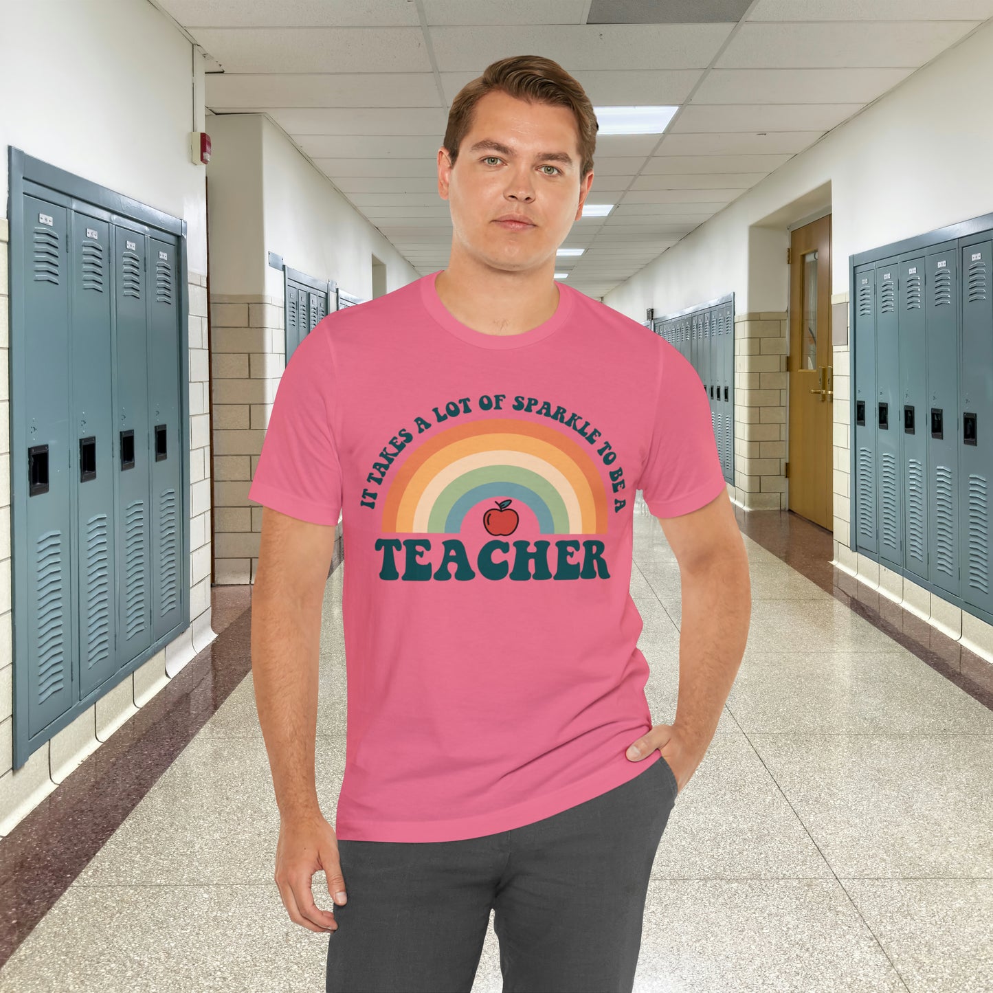 It takes alot of Sparkle to be a Teacher Unisex Jersey Short Sleeve Tee