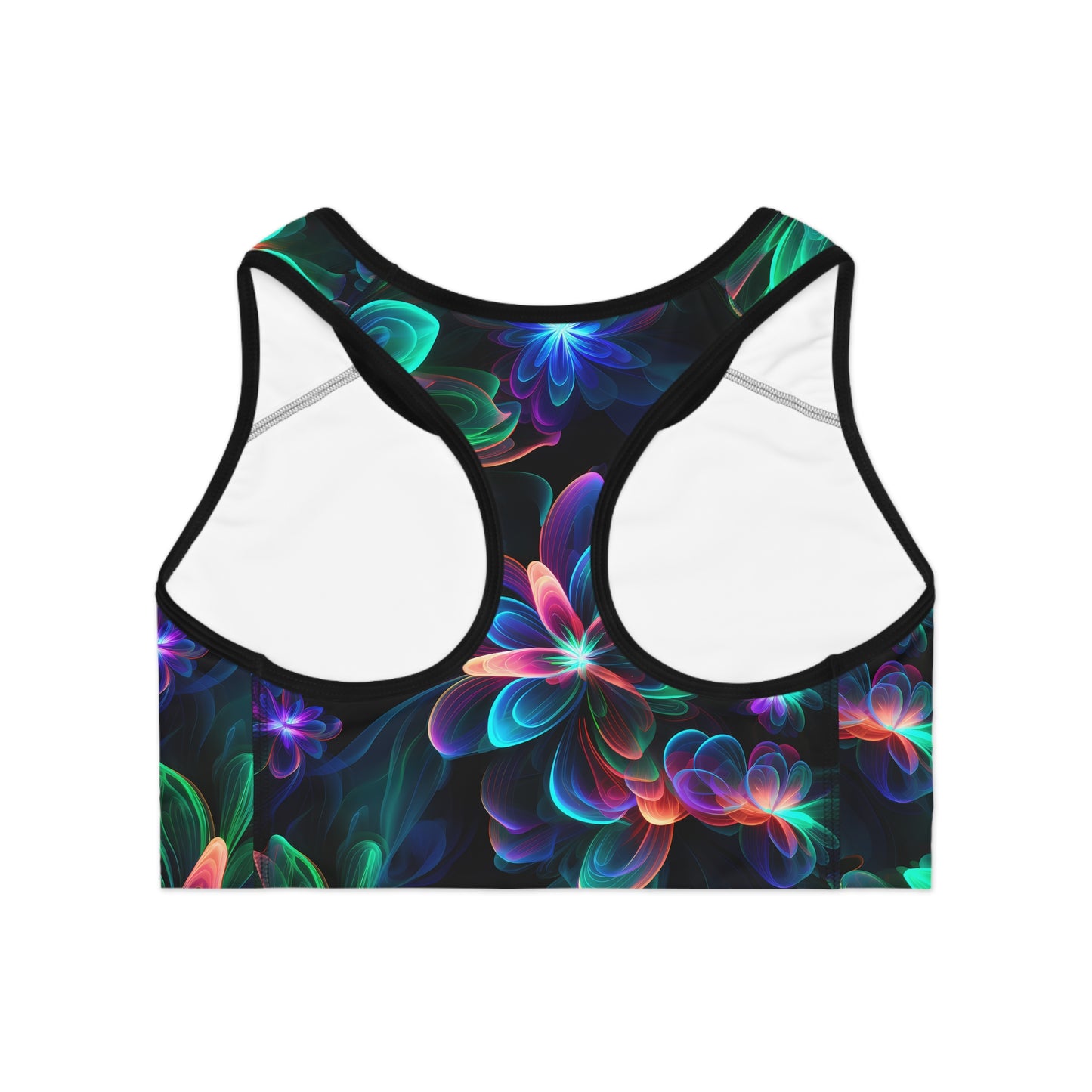 Neon Floral Glow Women's Sports Bra Sports Bra (AOP)