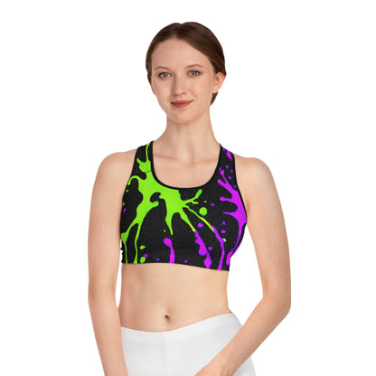 Splatter Pop Sports Bra