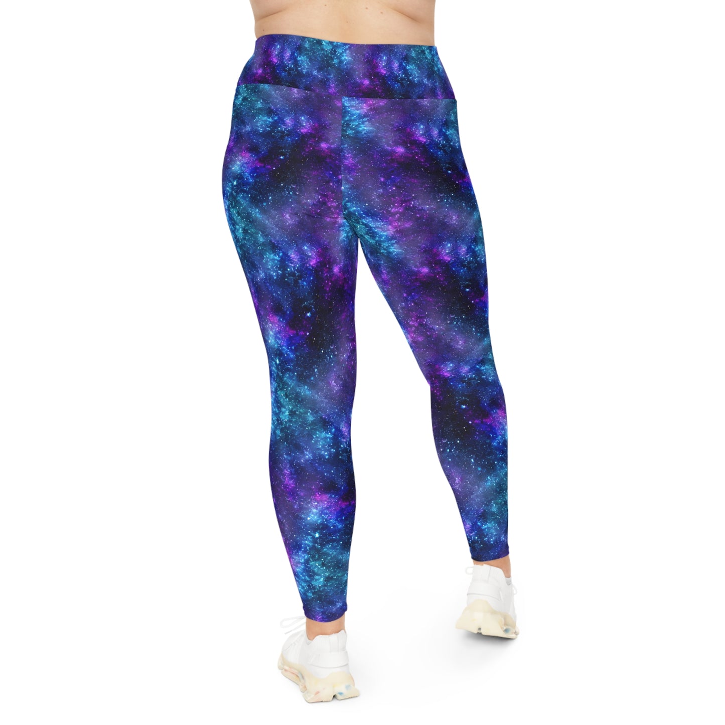 Plus Size Leggings with Out-of-this-World Vibes (AOP) - Cosmic Comfort for Curves