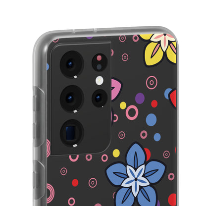 Retro Colorful Flowers Flexi Cases for IPhone and Samsung