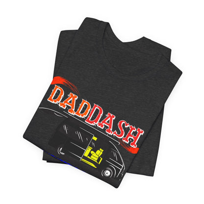 Dad Dash T-Shirt, Unisex Short Sleeve Tee for Dads, Funny Father's Day Gift, Auto Dad Humor Shirt
