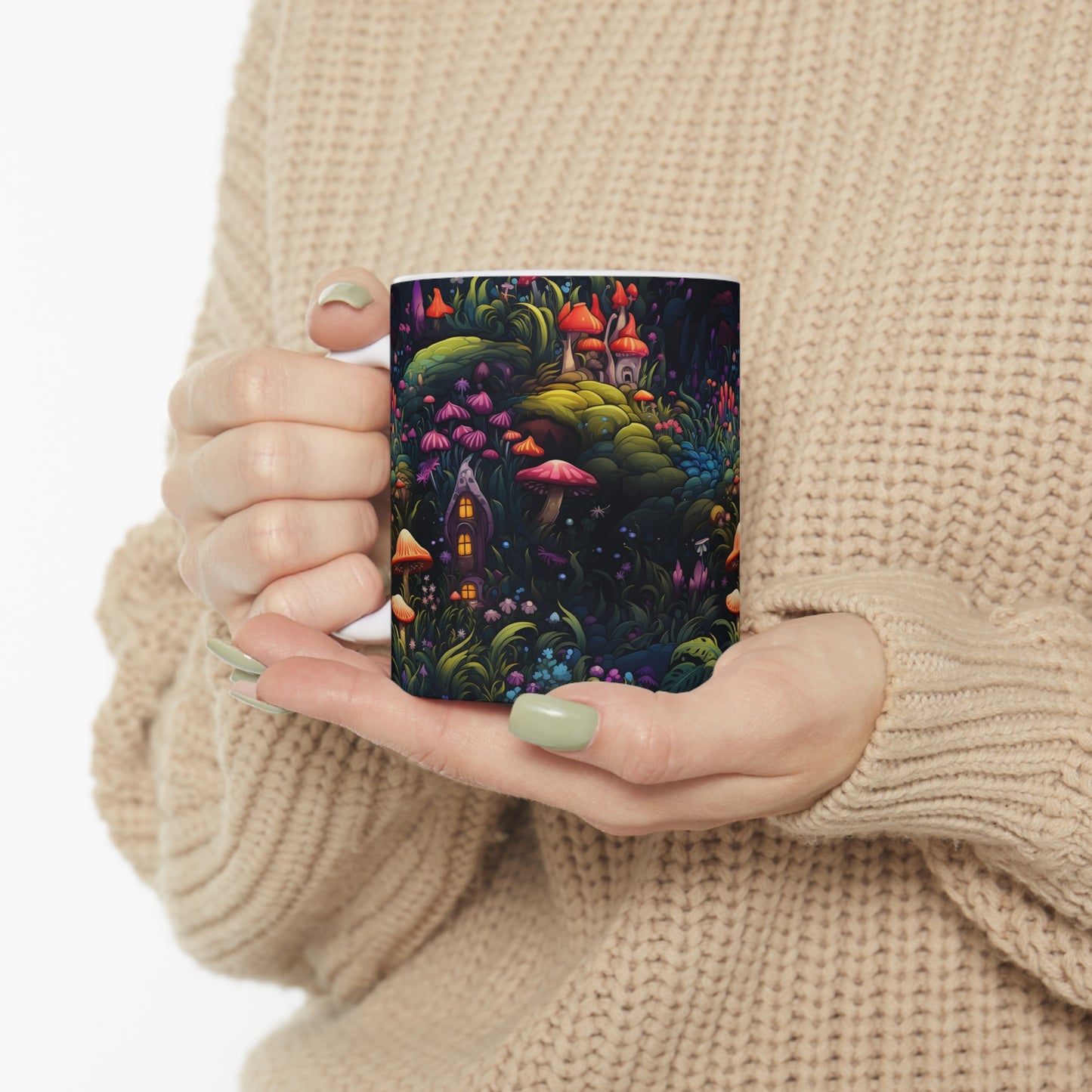 Fairy Garden Wonderland Cottage Mug - A Perfect Way to Enjoy Your Morning Brew" Ceramic Mug 11oz