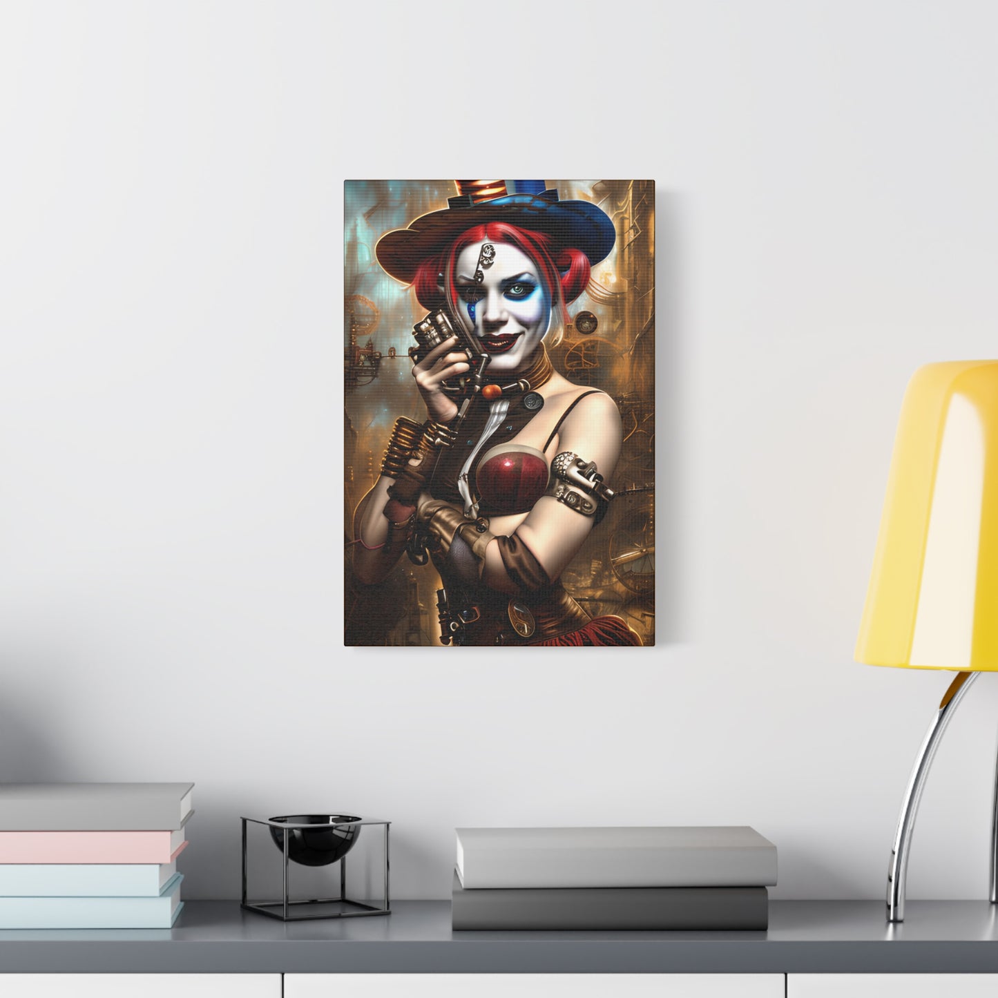 Hyper Realistic Steampunk Harley Quinn Matte Canvas, Stretched, 1.25"