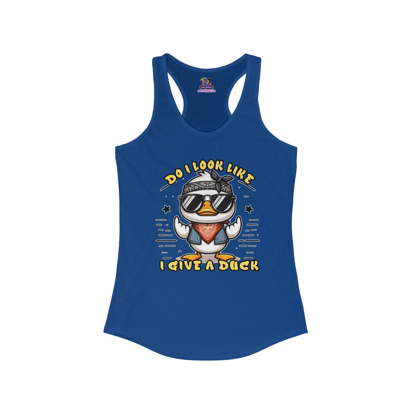 Quack-titude Duck With Sass Women's Ideal Racerback Tank