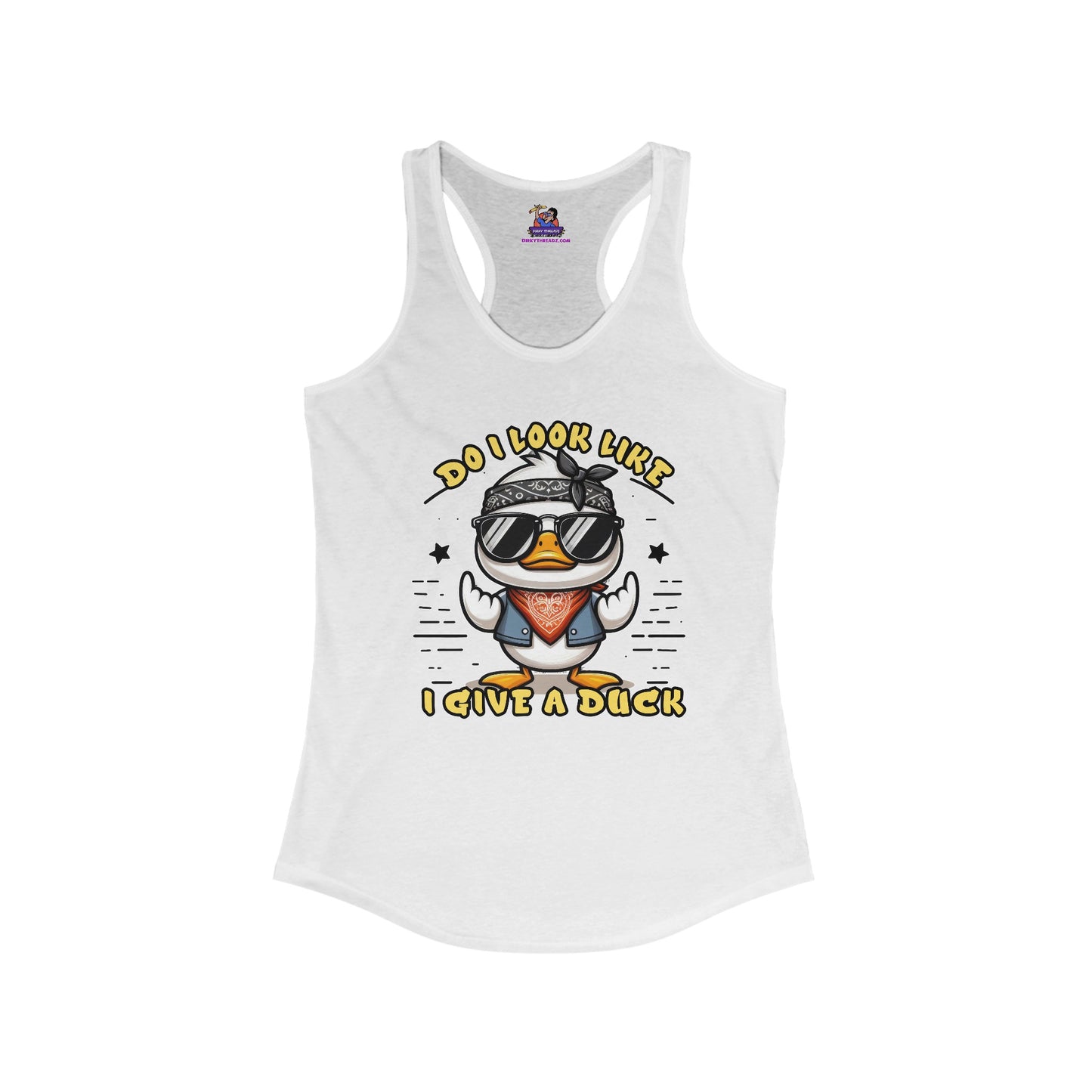 Quack-titude Duck With Sass Women's Ideal Racerback Tank