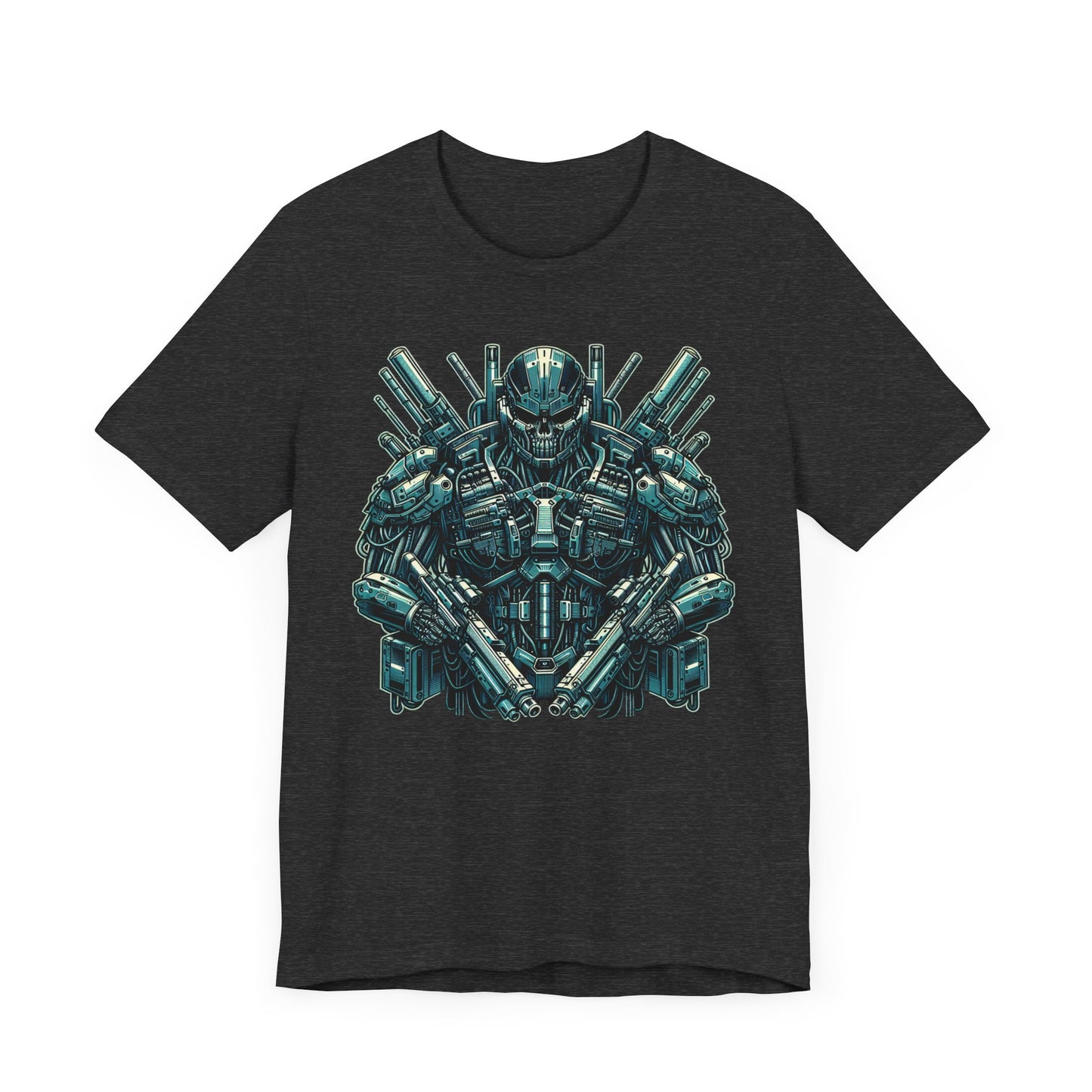 Cyber Warrior Unisex Jersey Tee, Geeky T-Shirt, Sci-Fi Apparel, Graphic Tee, Gift for Gamers, Futuristic Fashion