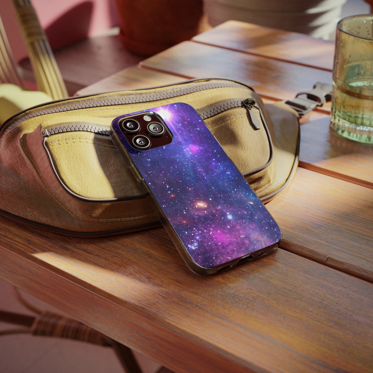 Purple Beyond the Stars Outer Space Out of this World Soft Phone Cases