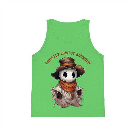 Ghostly Cowboy Round up Kid's Jersey Tank Top Gifts for him, gifts for her