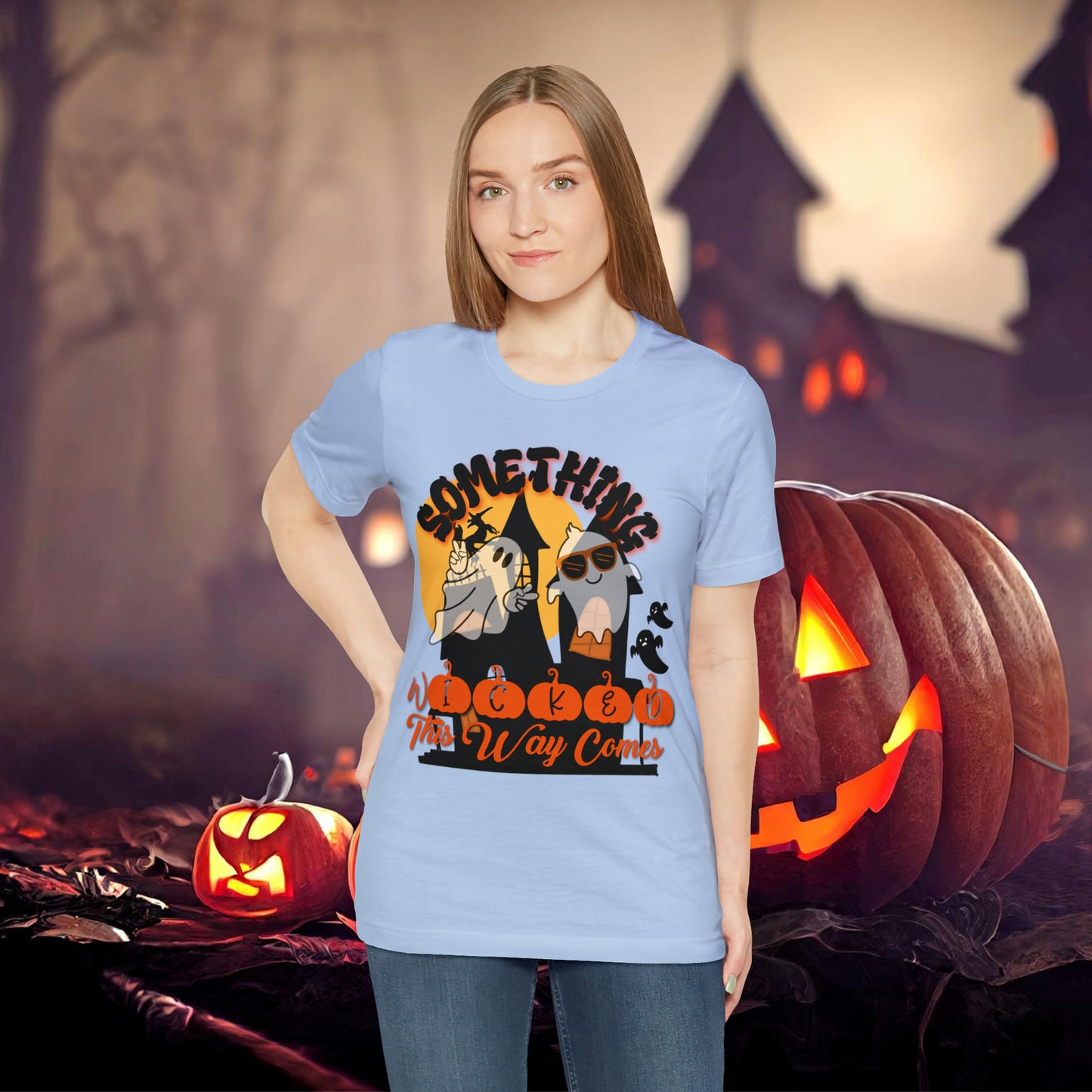 Something Wicked this Way Comes Halloween Unisex Jersey Short Sleeve Tee Gifts for Her Gifts for Him