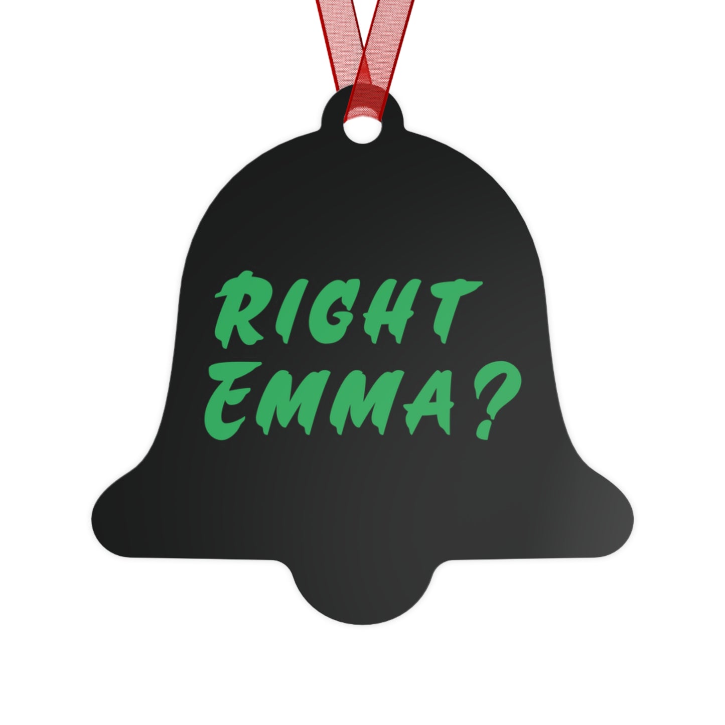 Special Limited Edition Right Emma?  Metal Christmas Ornaments in Bell or Circle Shaped