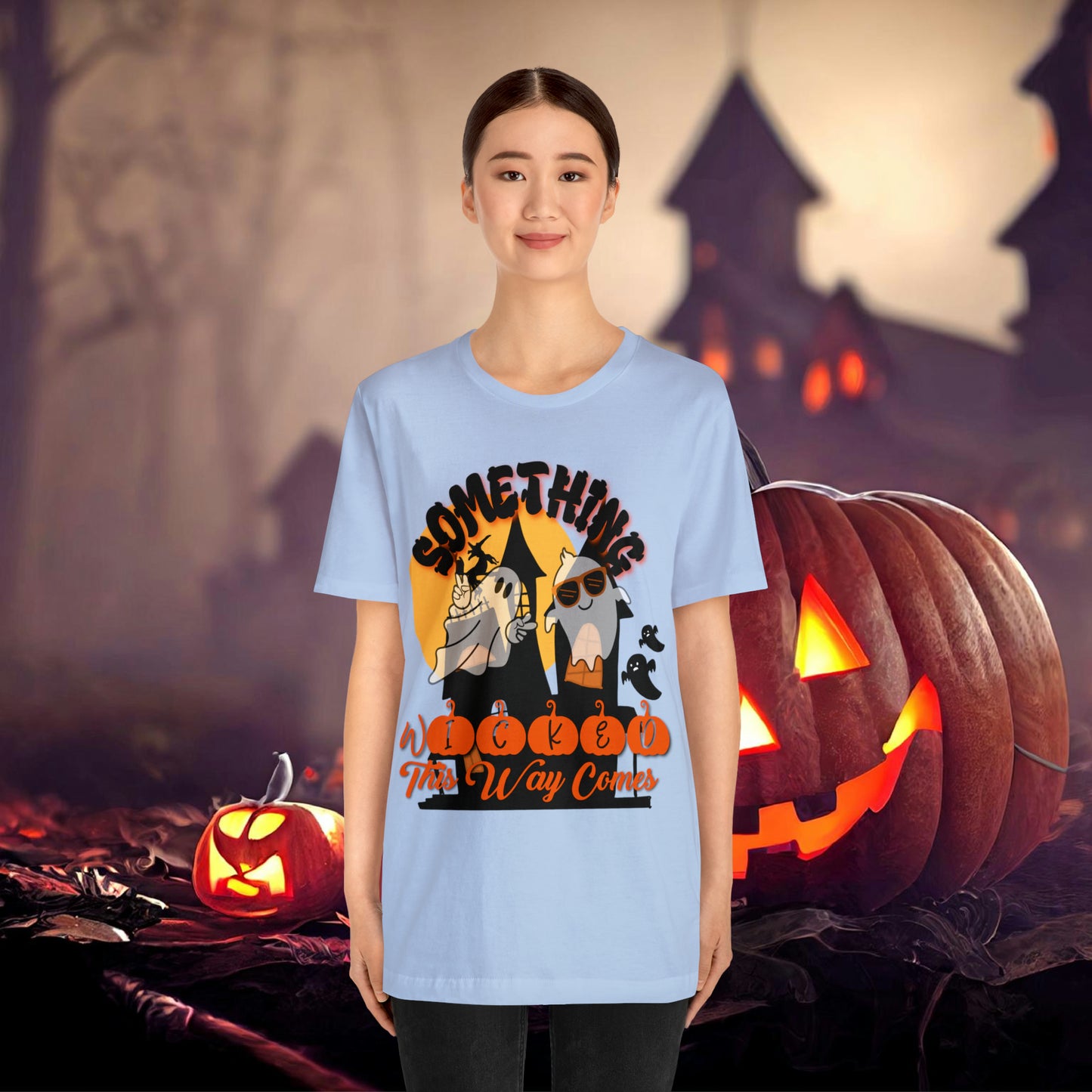 Something Wicked this Way Comes Halloween Unisex Jersey Short Sleeve Tee Gifts for Her Gifts for Him