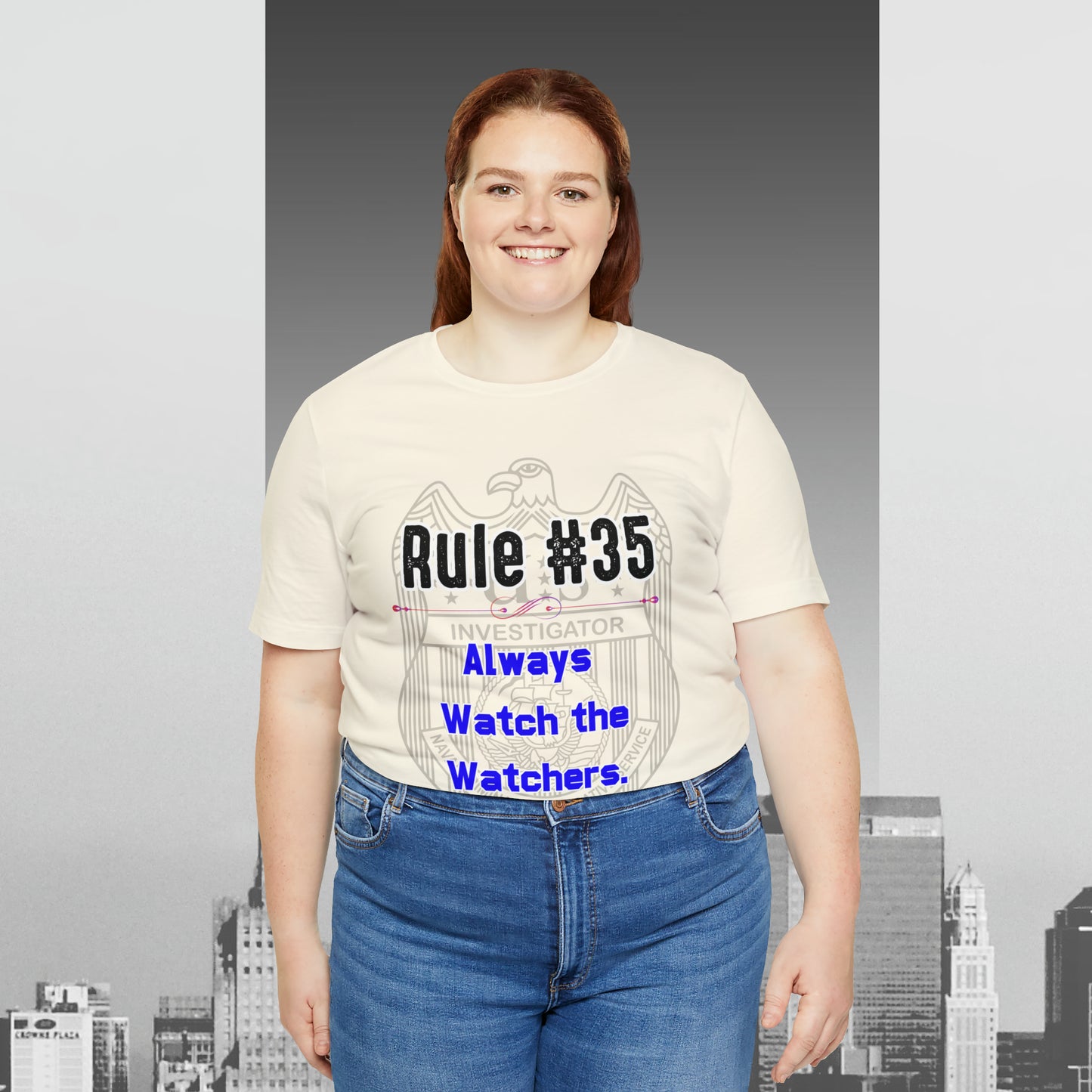 Rules of Gibbs #35 Always Watch the Watchers Unisex Jersey Short Sleeve Tee