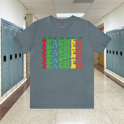 Colorful Teacher Unisex Jersey Short Sleeve Tee