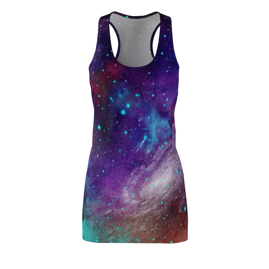 Outer Space Out of this World Women's Cut & Sew Racerback Dress (AOP)