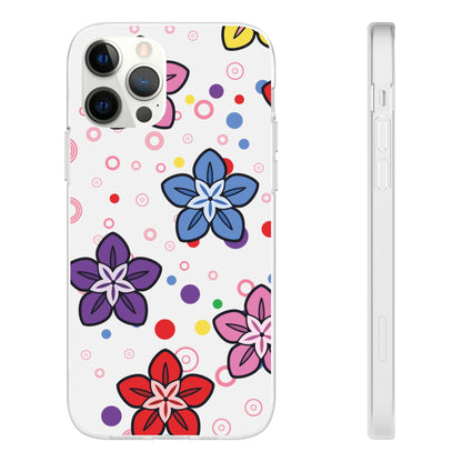 Retro Colorful Flowers Flexi Cases for IPhone and Samsung