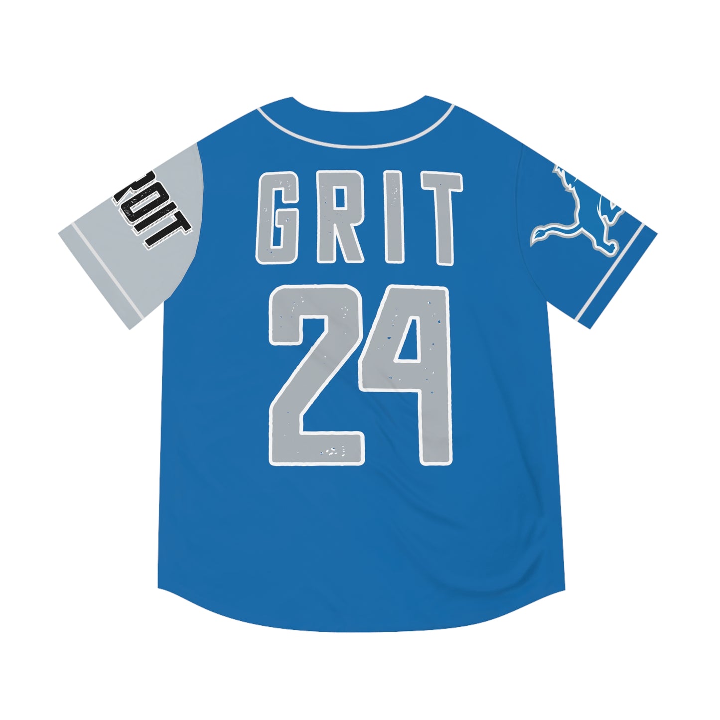 Custom Number & Name Men's Baseball Jersey (AOP) Detroit Football Team, Cross-sport fashion, Gridiron diamond style, Detroit pride apparel