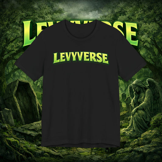 Levyverse Logo Tee — Green Fantasy Graphic T-Shirt