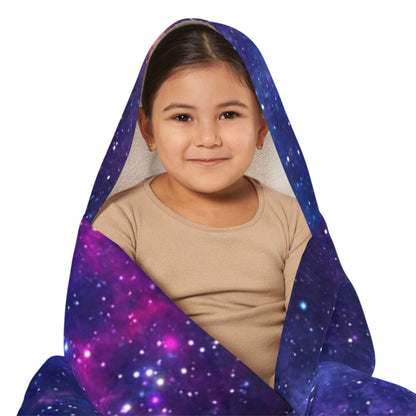 Purple Beyond the Stars Outer Space Out of this World Youth Hooded Towel