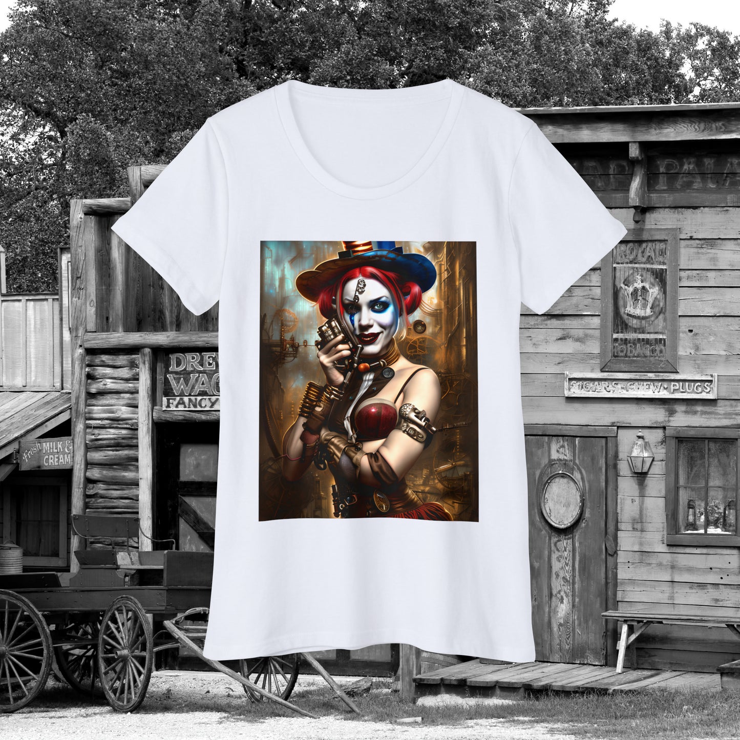 Hyper Realistic Steampunk Harley Quinn Women's Organic Short Sleeve T-Shirt