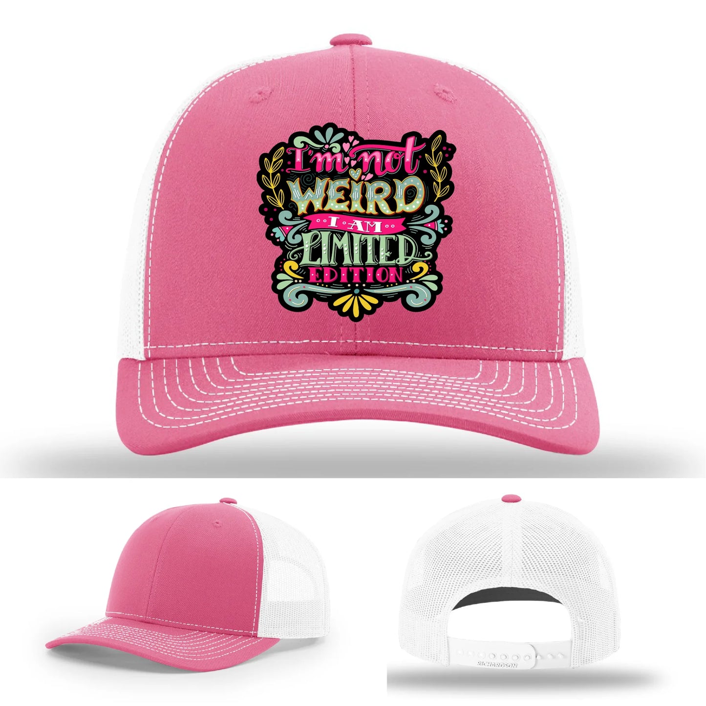 I’m Not Weird Leather Patch Hat