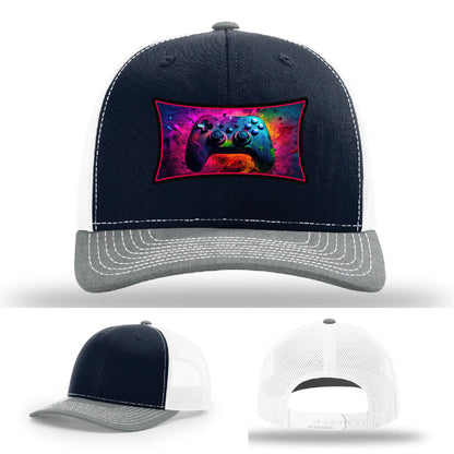 Next Level Gamer Hat | Full-Color Leather Patch Controller Design